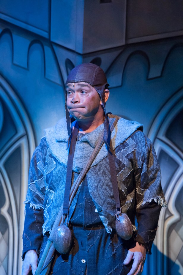 Todd Carty as Patsy in Spamalot Photo Credit Manuel Harlan