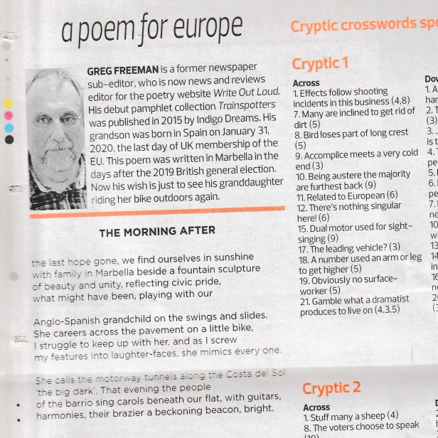 Greg's New European poem